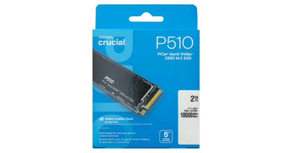 内蔵型SSD Crucial P510 2TB PCIe Gen5 NVMe M.2 SSD Crucial P510 2TB Internal SSD PCIe Gen 5 x4 NVMe M.2 for Laptop